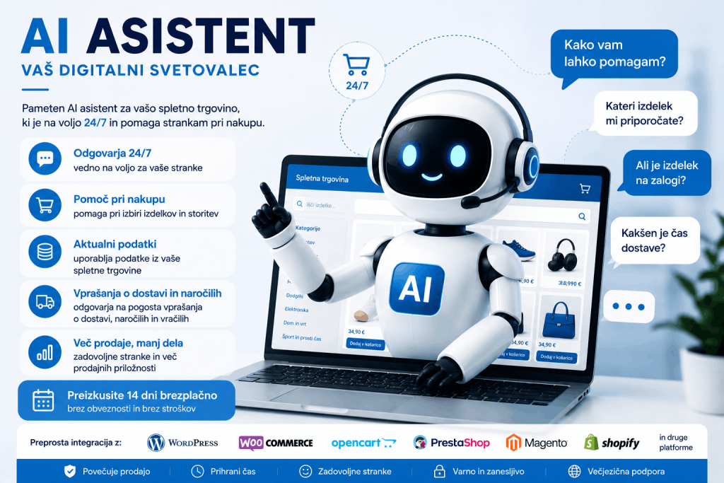 AI asistent za spletno trgovino – pomoč strankam pri nakupu 24/7